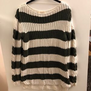 [Zara] Knit oversized striped Sweater